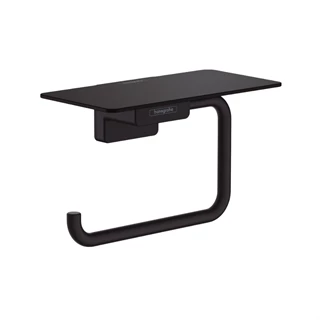 Hansgrohe AddStoris WC papír tartó, polccal, matt fekete 41772670