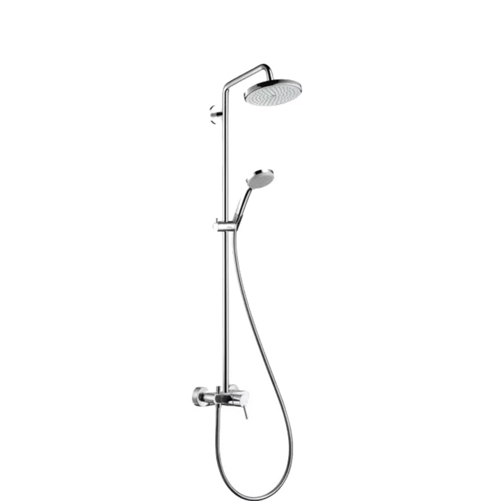 Hansgrohe Croma 220 Showerpipe egykaros csapteleppel és 400 mm-es elforgatható zuhanykarral, DN15, króm 27222000