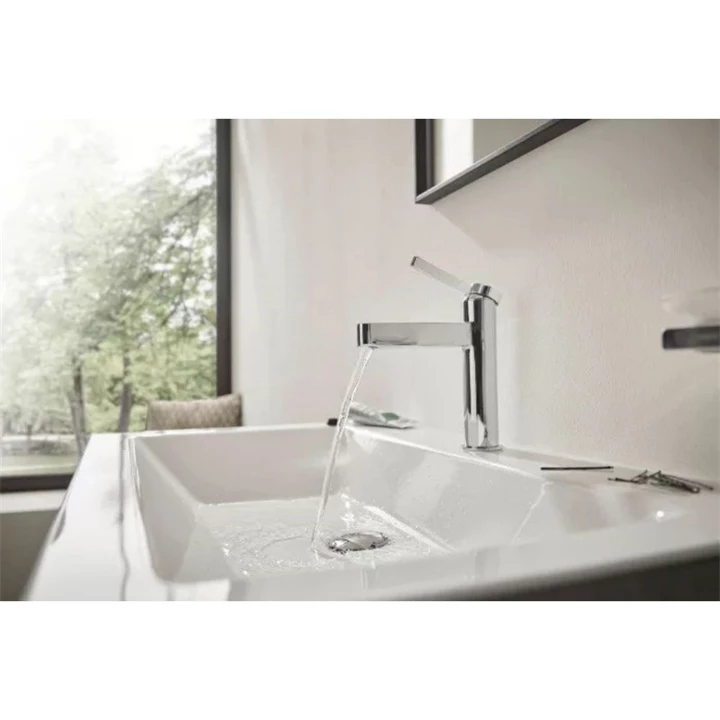 Hansgrohe Finoris egykaros mosdócsaptelep 100, CoolStart, push-open lefolyógarnitúrával, króm 76024000