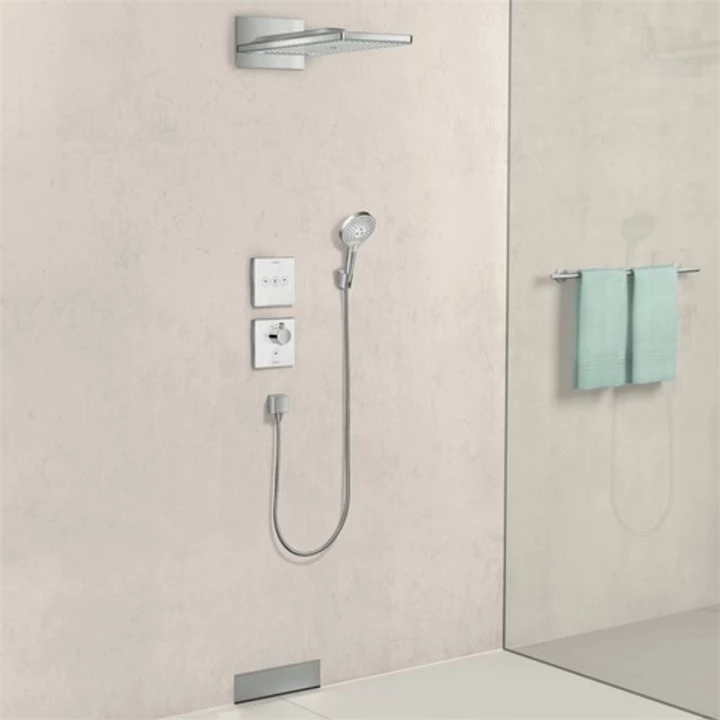 Hansgrohe Fixfit Square fali csatlakozás visszafolyásgátlóval és szintetikus gömbcsuklóval 26455000