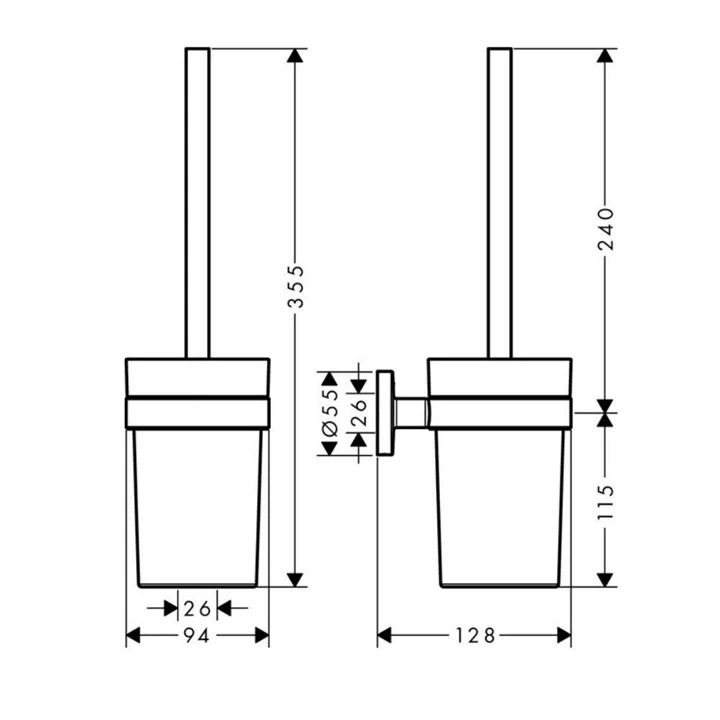 Hansgrohe Logis Universal fali wc-kefe tartó 41722000