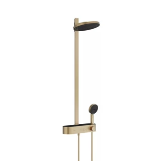 Hansgrohe Pulsify Showerpipe 260, 2 jet EcoSmart, és ShowerTablet Select 400, szálcsiszolt bronz 24241140