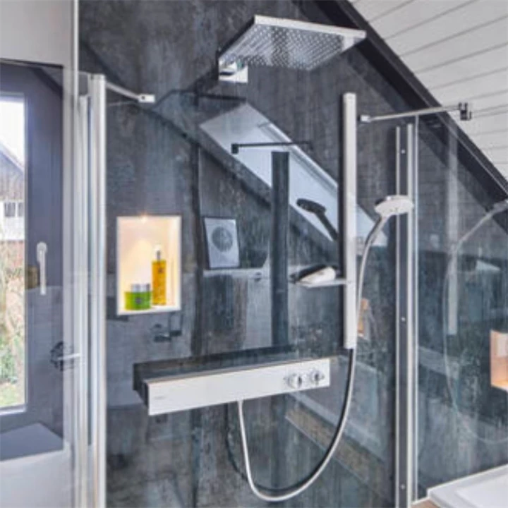 Hansgrohe Raindance Square 300 1jet fejzuhany zuhanykarral 390 mm zuhanykarral 26238000