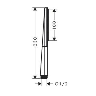 Hansgrohe Rainfinity keskeny kézizuhany 100 1jet, króm 26866000