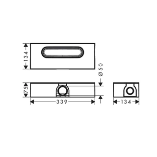 Hansgrohe uBox universal alapkészlet lineáris zuhanylefolyóhoz, standard telepítéshez 01001180