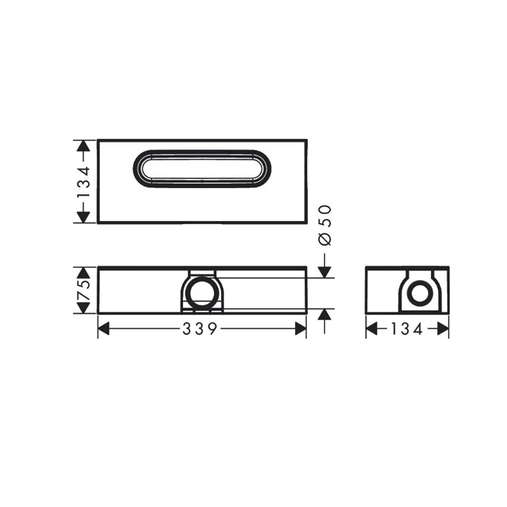 Hansgrohe uBox universal alapkészlet lineáris zuhanylefolyóhoz, standard telepítéshez 01001180