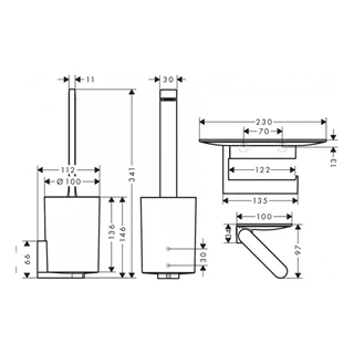 Hansgrohe WallStoris WC szett, matt fekete 27969670