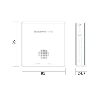 Honeywell R200C-2 szén-monoxid (CO) vészjelző + R200S-2 füstérzékelő R200C-2+R200S-2  CSOMAG