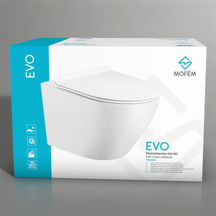 Mofém EVO perem nélküli fali WC Soft Close ülőkével 700532800