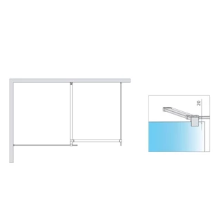 Radaway összekötő adapter, fekete 389000-54