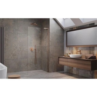 Radaway Modo SL II Brushed Copper Walk-in szálcsiszolt réz zuhanyfal, balos 10319054-93-01L