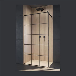 Radaway Modo New Black II Factory Walk-in fekete zuhanyfal 100 átlátszó 389104-54-55