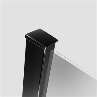 Radaway Modo New Black II Walk-in fekete zuhanyfal törölközőtartóval 85 átlátszó 389085-54-01W
