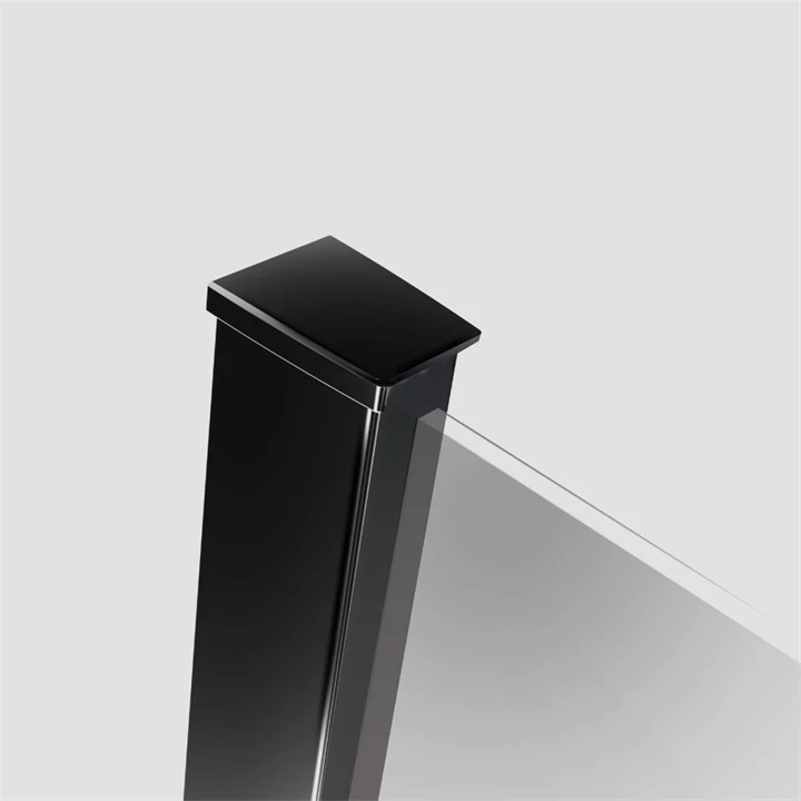 Radaway Modo New Black II Walk-in fekete zuhanyfal törölközőtartóval 85 átlátszó 389085-54-01W