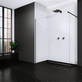 Radaway Modo New Black II Walk-in fekete zuhanyfal 120 átlátszó 389124-54-01