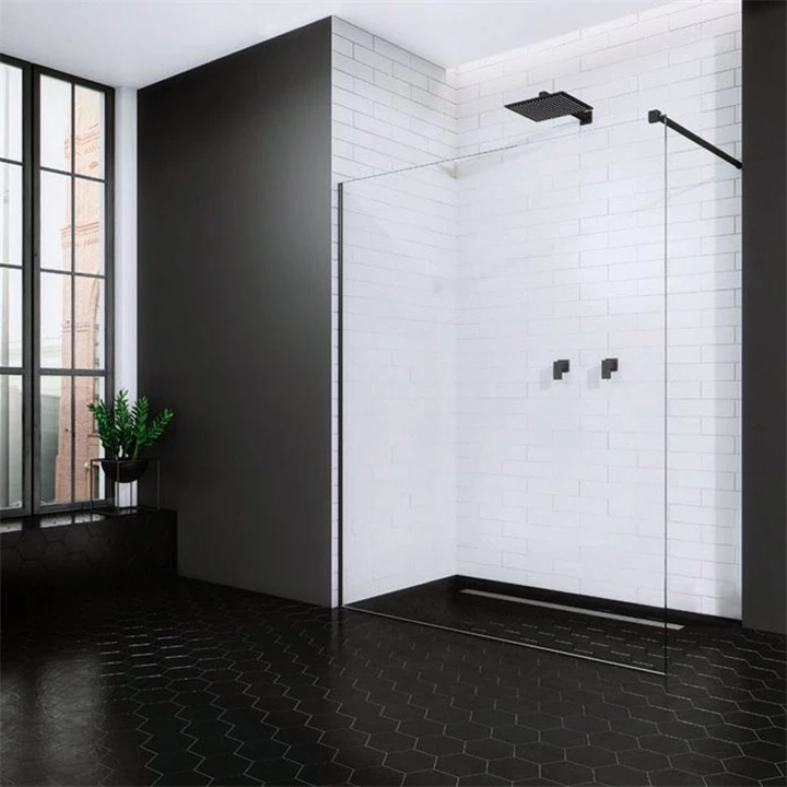 Radaway Modo New Black II Walk-in fekete zuhanyfal 120 átlátszó 389124-54-01