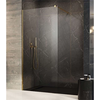 Radaway Modo New Gold II Walk-in zuhanyfal 50x200 átlátszó üveg, arany profilszín 389054-09-01