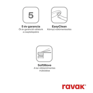 Ravak 10° Free bidécsaptelep, króm X070133