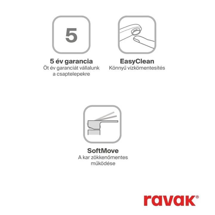 Ravak 10° Free bidécsaptelep, króm X070133