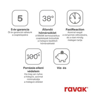 Ravak Espirit padlón álló kádcsaptelep szettel, Rose Gold  X070503