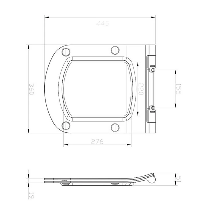 Ravak WC ülőke Classic Slim, fehér X01673