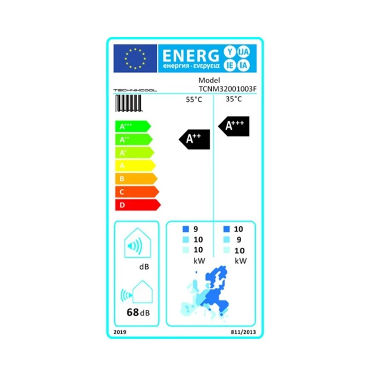 Technik Cool PRO monoblokkos levegő-víz hőszivattyú, 10 kW, 3 fázisú, 400 V TCNM32001003F