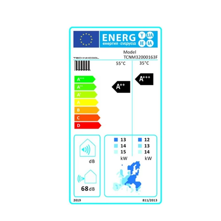 Technik Cool PRO monoblokkos levegő-víz hőszivattyú, 16 kW, 3 fázisú, 400 V TCNM32000163F