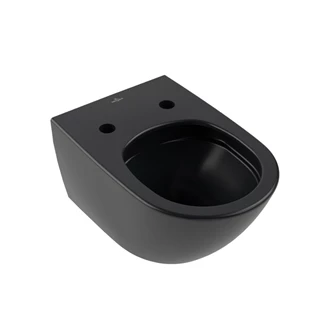 Villeroy and Boch Antao gyűrű nélküli mélyöblítésű wc 37x56cm Pure Black CeramicPlus 4674T0R7