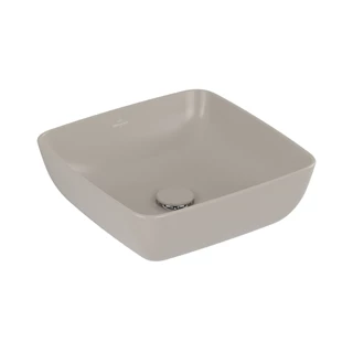 Villeroy and Boch Artis mosdótál, 41x41 cm, csaplyuk és túlfolyó nélkül, pultra ültethető, szögletes, mandula 417841AM