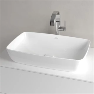 Villeroy and Boch Artis  mosdó - 58x38cm, ráültethető, túlfolyó nélkül - fehér alpin 41725801