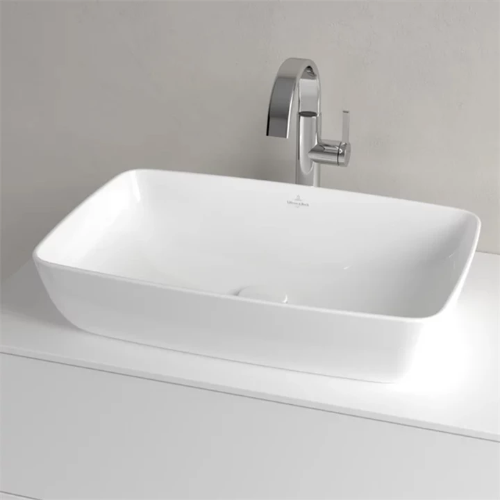 Villeroy and Boch Artis  mosdó - 58x38cm, ráültethető, túlfolyó nélkül - fehér alpin 41725801