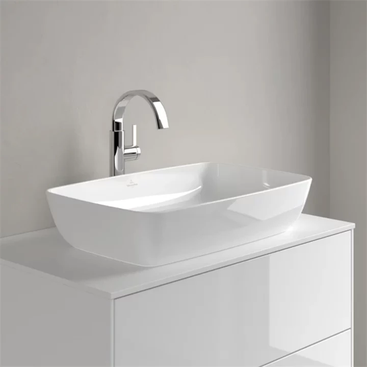 Villeroy and Boch Artis  mosdó - 58x38cm, ráültethető, túlfolyó nélkül - fehér alpin 41725801