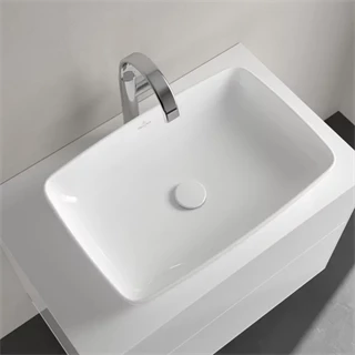 Villeroy and Boch Artis  mosdó - 58x38cm, ráültethető, túlfolyó nélkül - fehér alpin 41725801