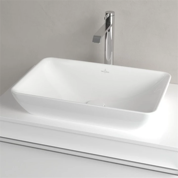 Villeroy and Boch Venticello 55 x 36 cm-es ráültethető mosdó csaplyuk nélkül CeramicPlus felülettel 411355R1