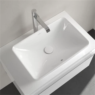 Villeroy and Boch Venticello 55 x 36 cm-es ráültethető mosdó csaplyuk nélkül CeramicPlus felülettel 411355R1
