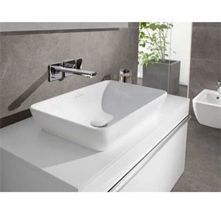 Villeroy and Boch Venticello 55 x 36 cm-es ráültethető mosdó csaplyuk nélkül CeramicPlus felülettel 411355R1