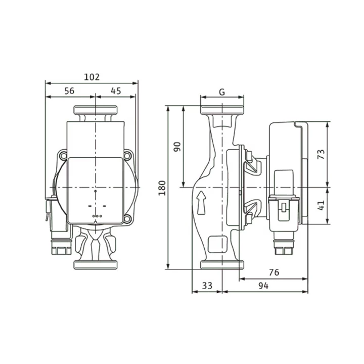Wilo Atmos PICO 30/1-6-180 economy kisszivattyú, 3 fokozatban állítható, kijelző nélkül 4232695