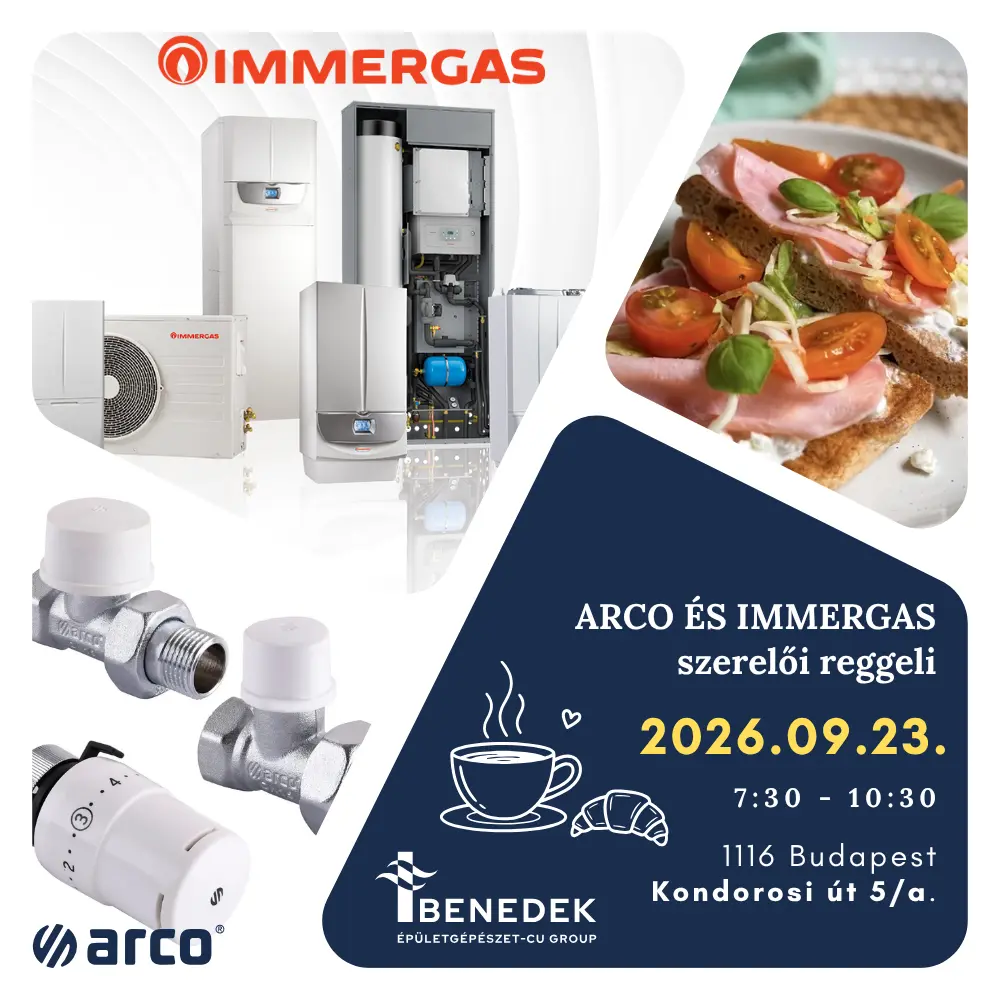Immergas és Arco szakmai reggeli a Kondorosi úton