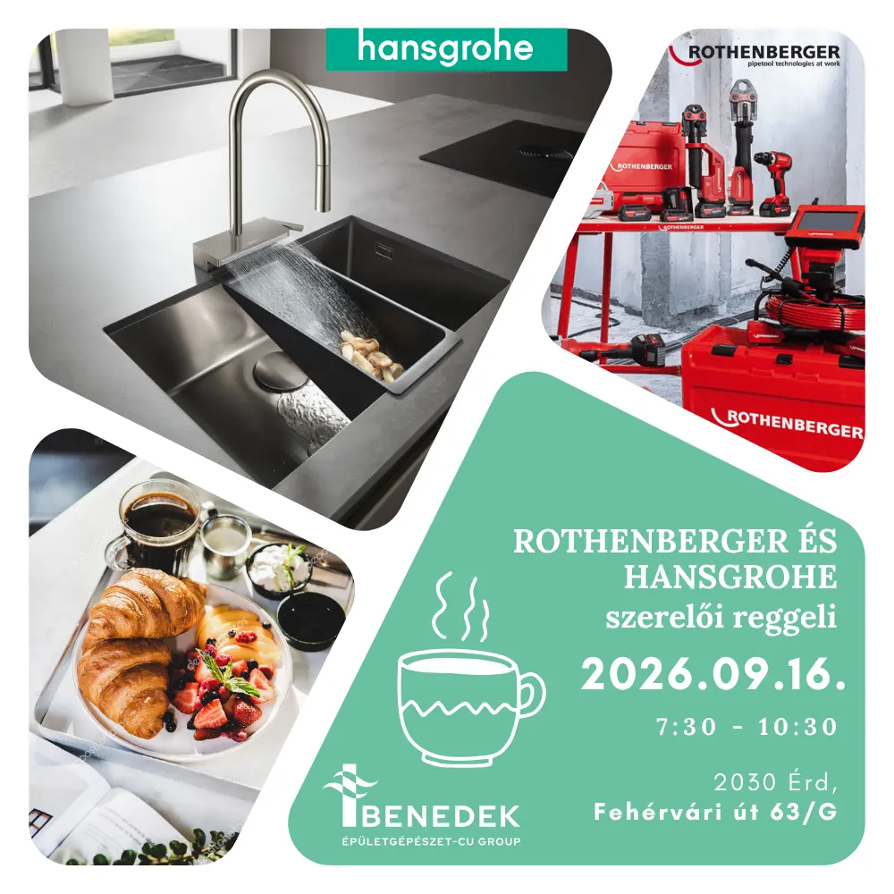 Rothenberger és Hansgrohe szakmai reggeli Érden
